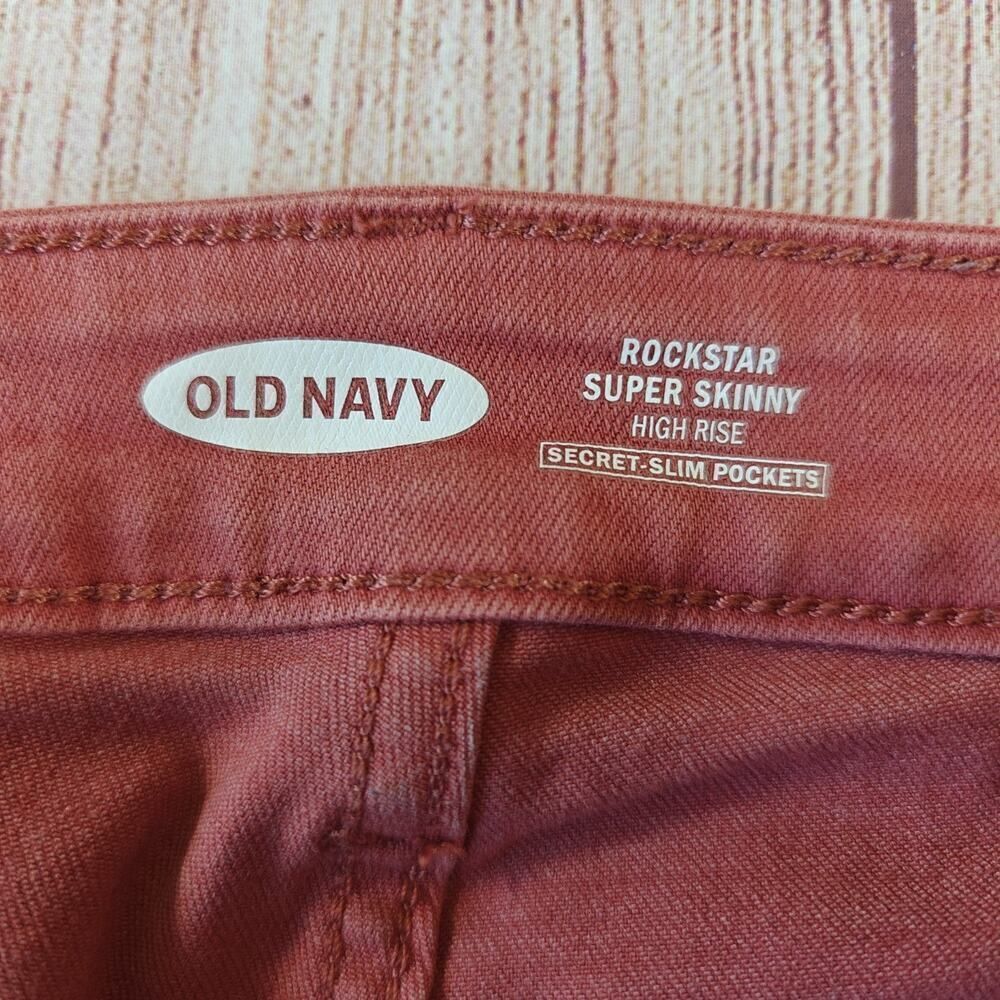 Old Navy High-Waisted Button-Fly Pop-Color Rockstar Super Skinny Jeans sz 6 - Picture 12 of 13